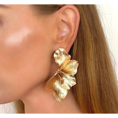 Statement Iris Petal Earrings