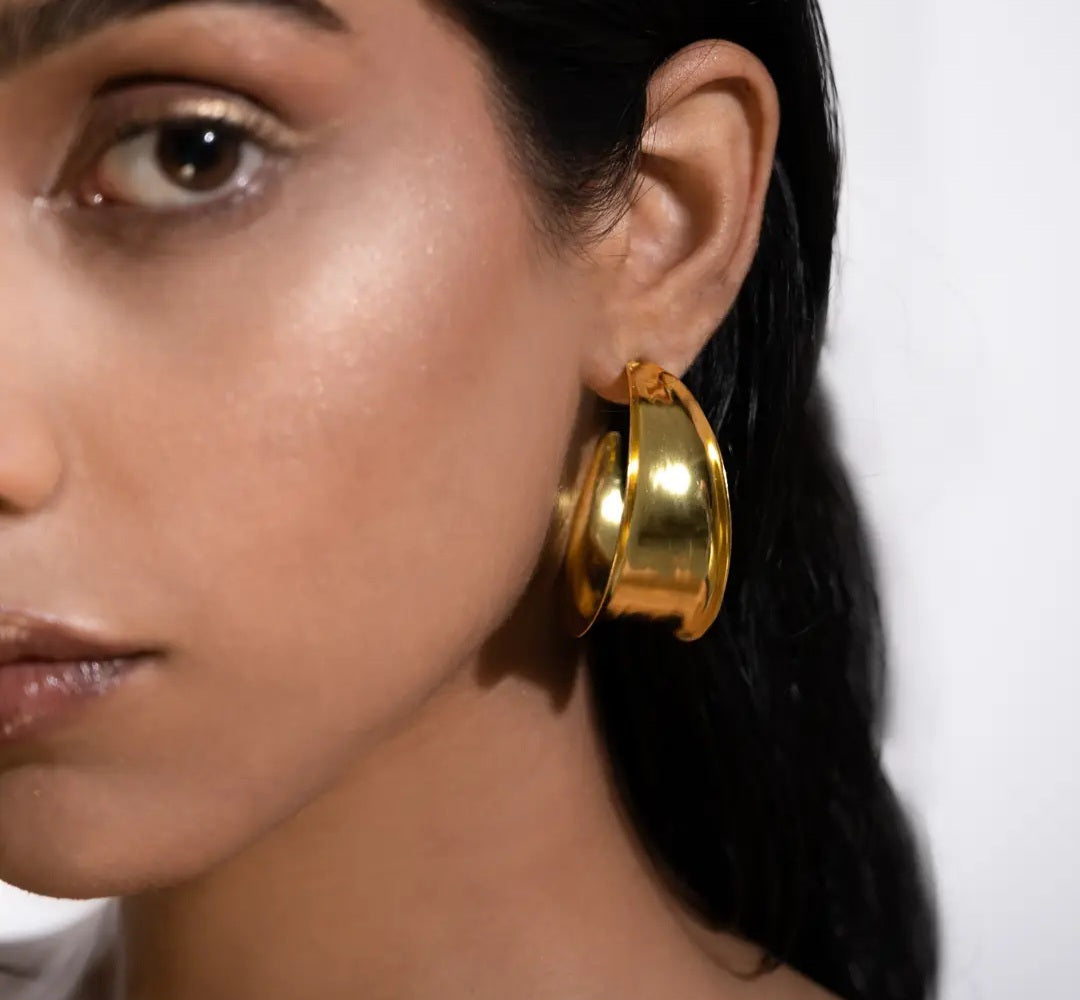 Oversize Gold Hoop Earrings