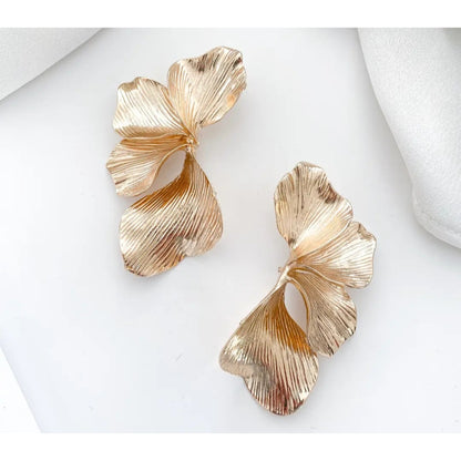 Statement Iris Petal Earrings