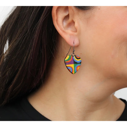 Marlee Multi Color Circles Heart Earrings
