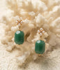 Green Aventurine & Pearl Drop Earrings