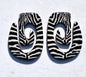 Nala Zebra  Print Statement Earrings Lightweight