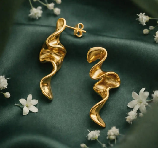 Sculptural Gold Earrings